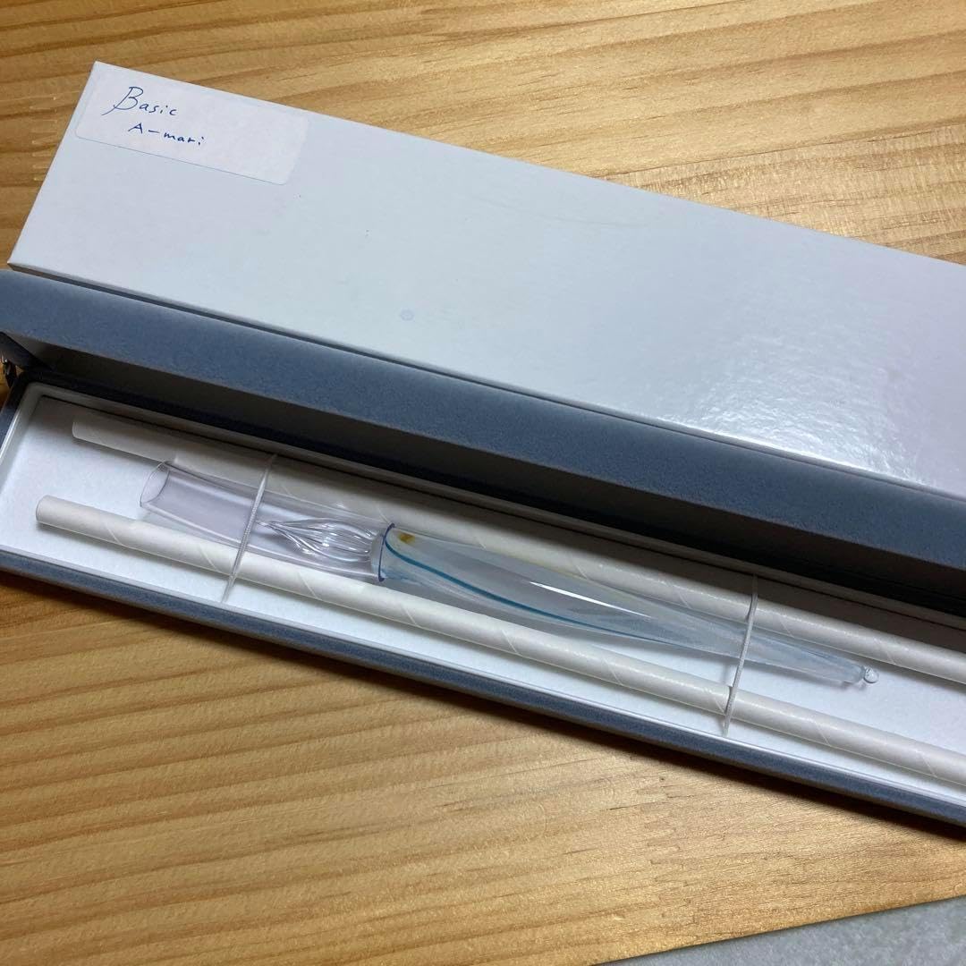 菅清風　最高級　硬質ガラスぺん　淡いピンク 硬質ガラスペン 清流 | ガラス工房炎 菅清流